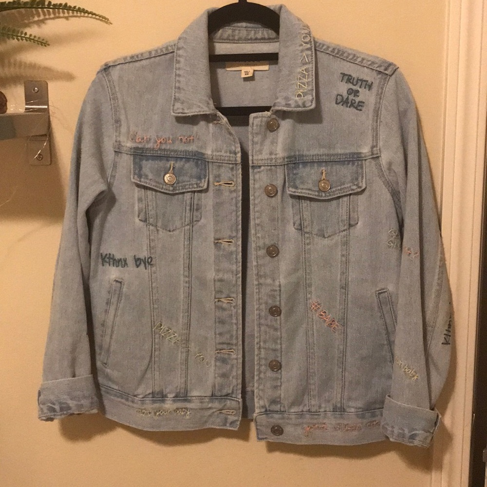 light blue Pacsun denim jacket